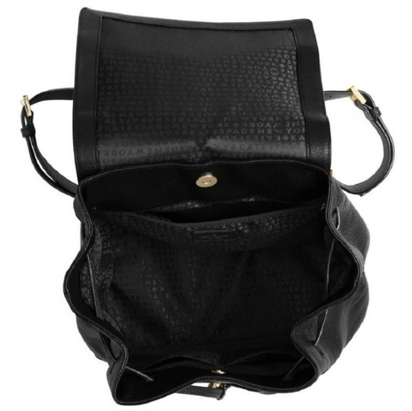 Kate Spade Grey Street Wilder Black Leather Backpack - Picture 5 of 12